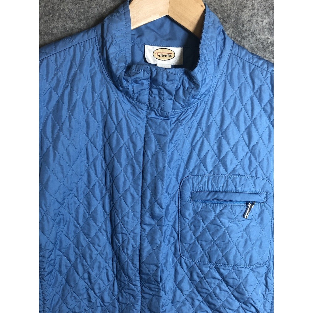 Talbots‎ Vest Women Large Blue Quilted Career Casual Outdoor Classic
